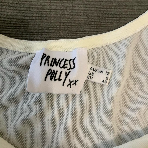 Princess Polly Cream Wrap Tank Top - Picture 2 of 4